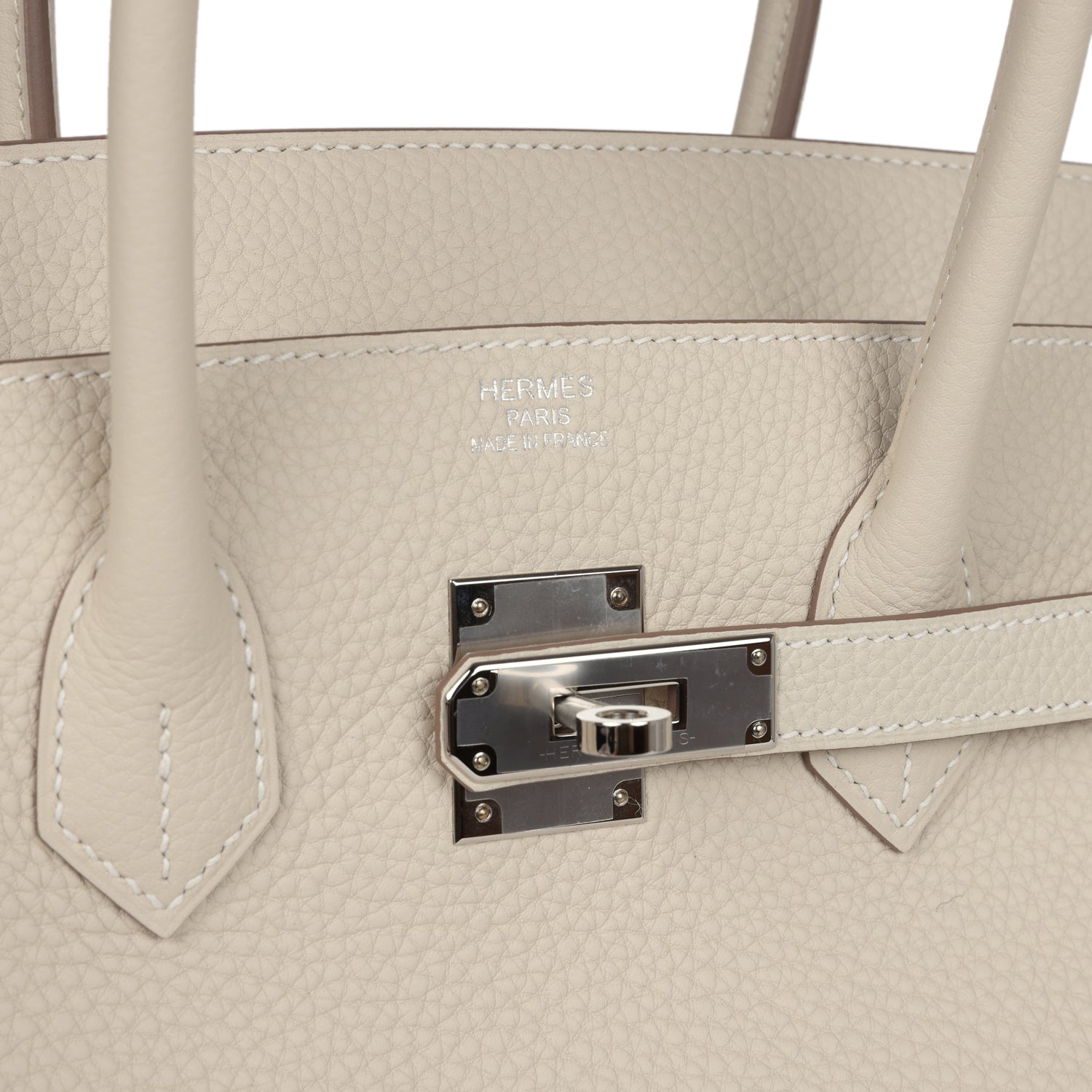 Hermes Birkin 35 Craie Togo Palladium Hardware - Image 6