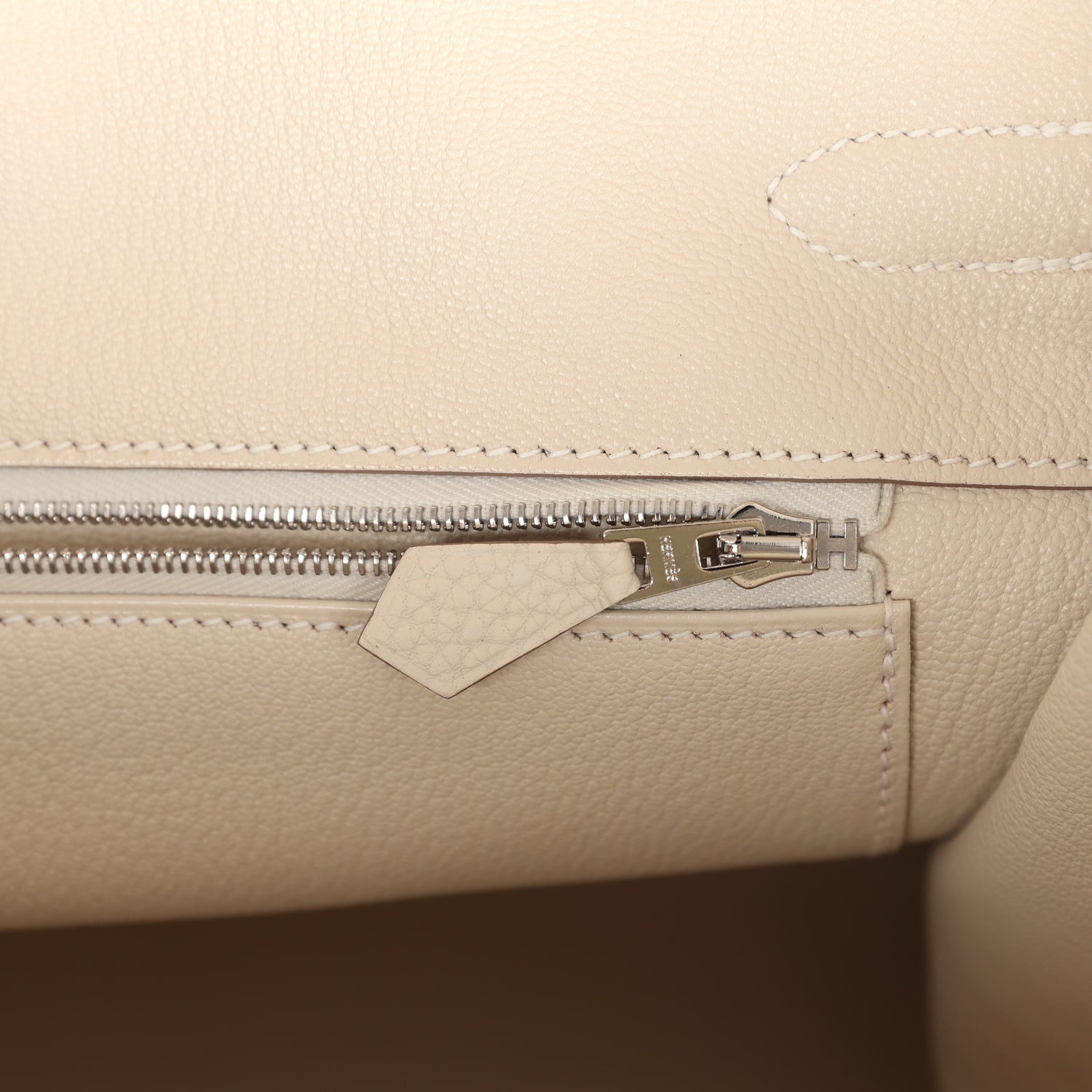 Hermes Birkin 35 Craie Togo Palladium Hardware - Image 3