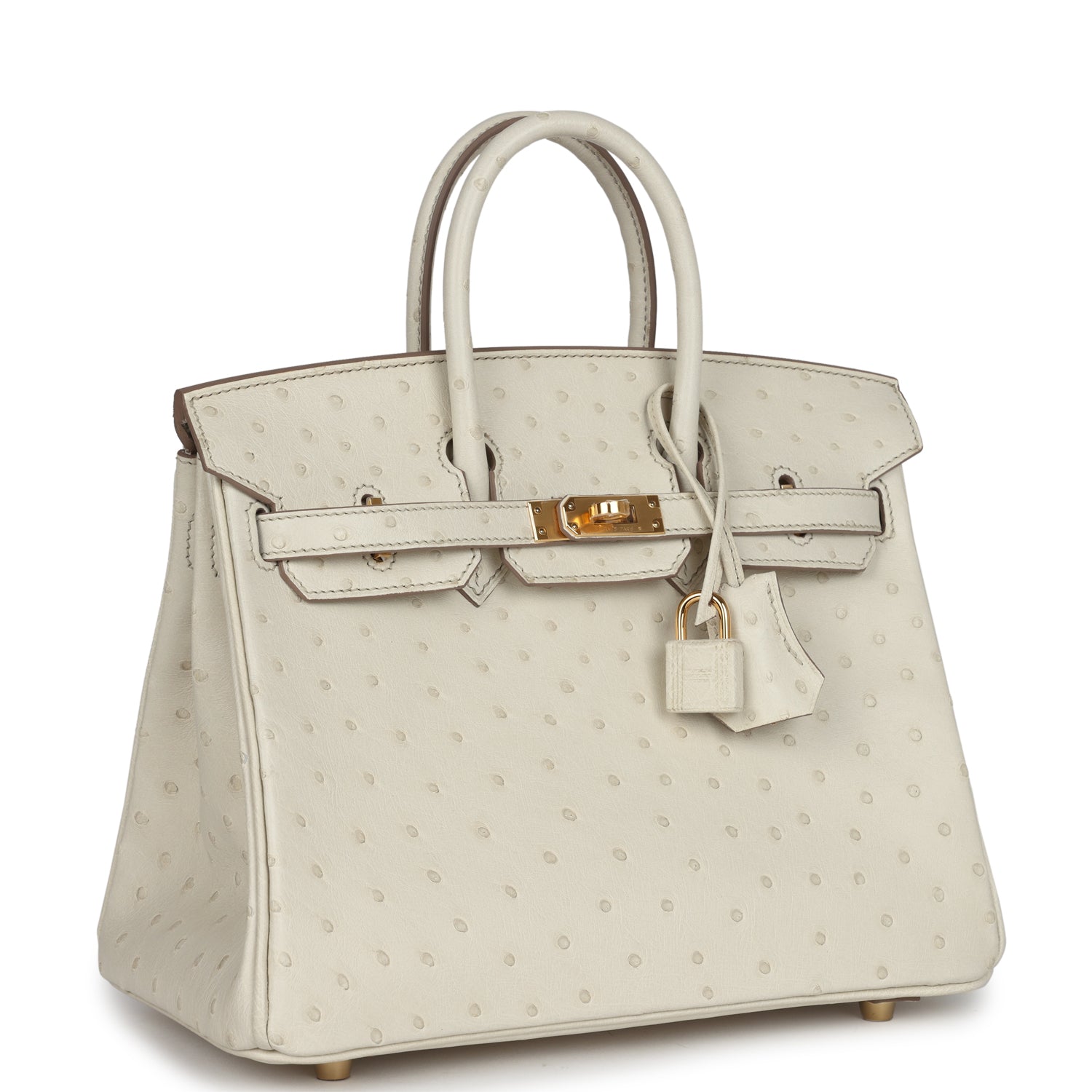 Hermes Birkin 25 Beton Ostrich Gold Hardware - Image 3