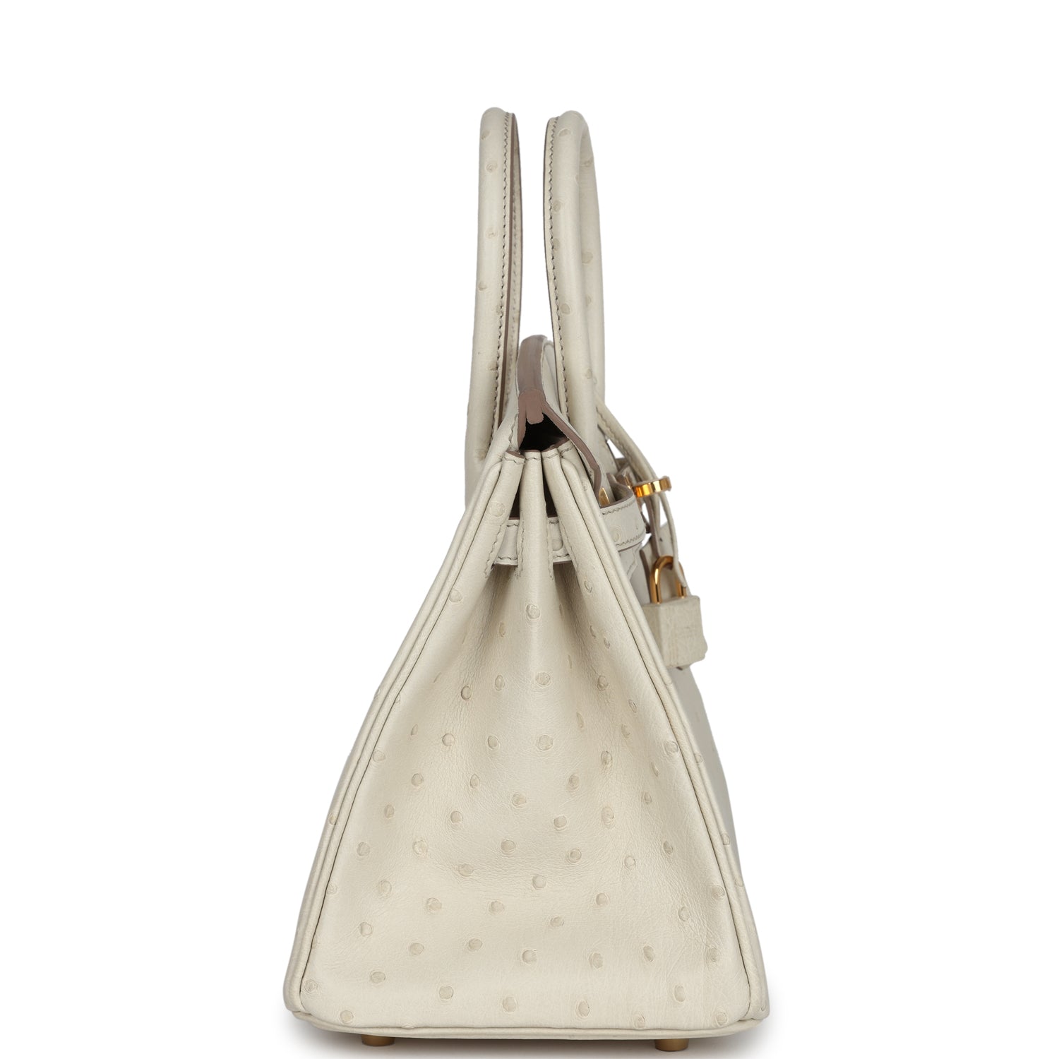 Hermes Birkin 25 Beton Ostrich Gold Hardware - Image 5