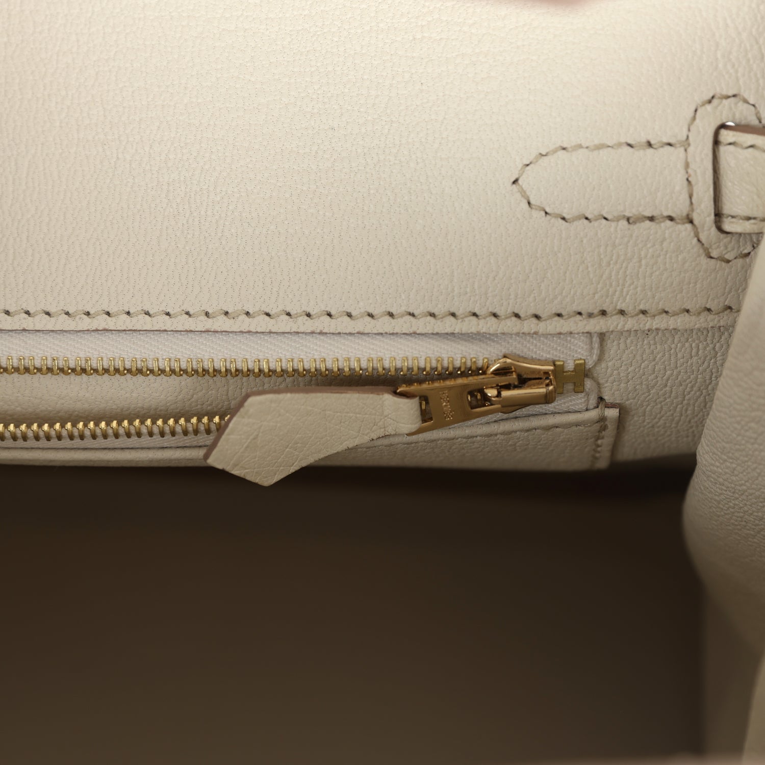 Hermes Birkin 25 Beton Ostrich Gold Hardware - Image 2
