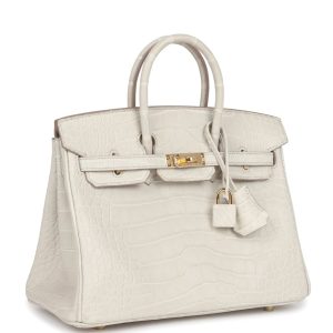 Hermes Birkin 25 Beton Matte Alligator Gold Hardware