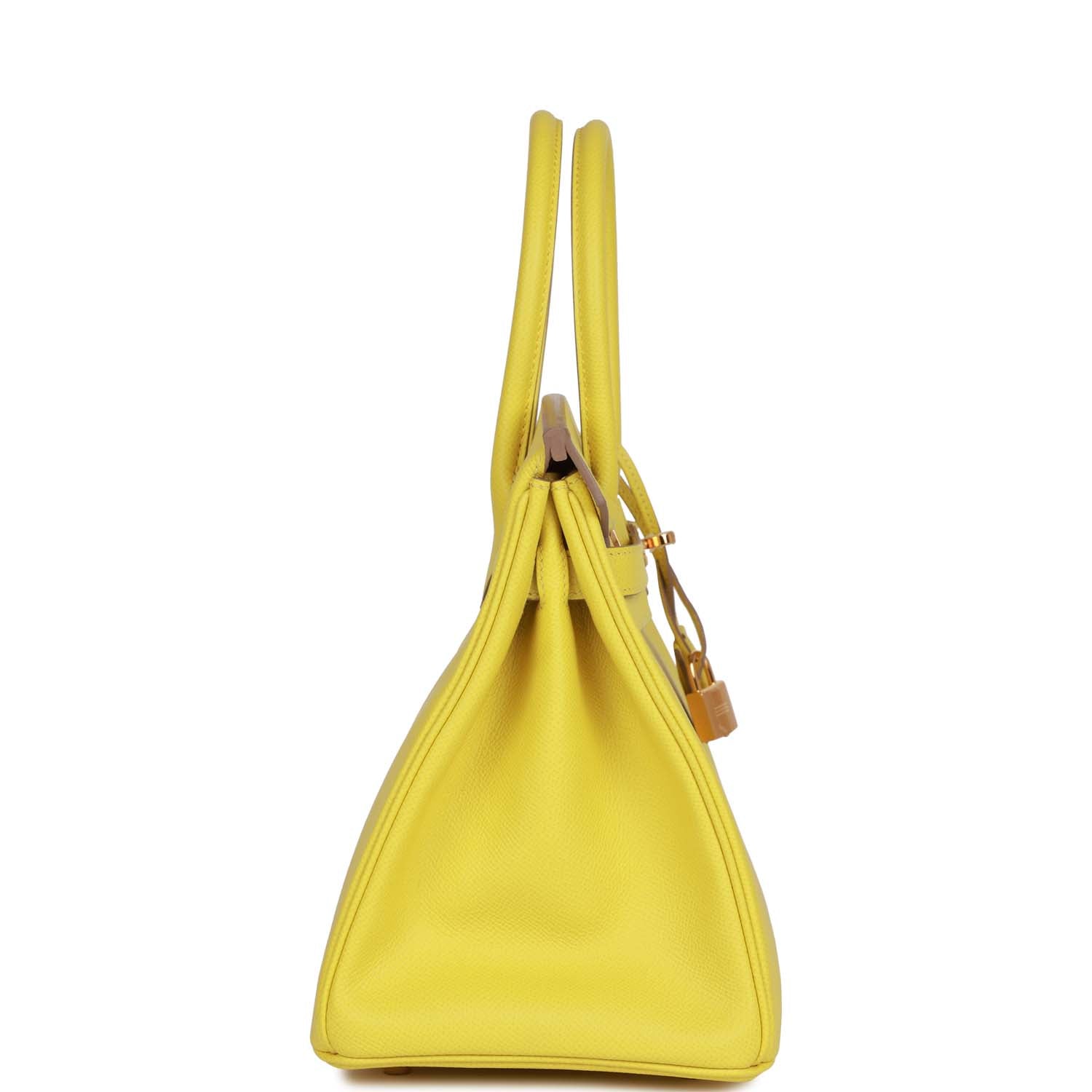 Hermes Birkin 30 Lime Epsom Gold Hardware - Image 4