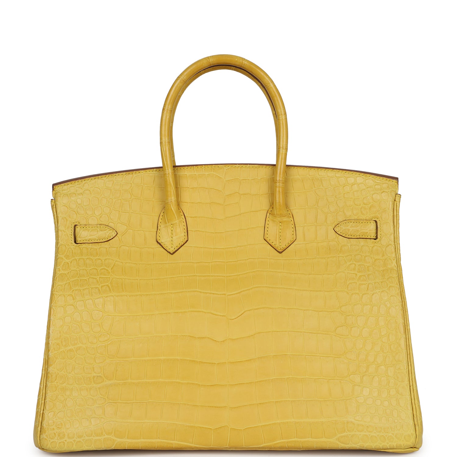 Hermes Birkin 35 Mimosa Matte Porosus Crocodile Gold Hardware - Image 5