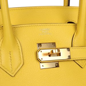 Hermes Birkin 30 Jaune de Naples Novillo Gold Hardware