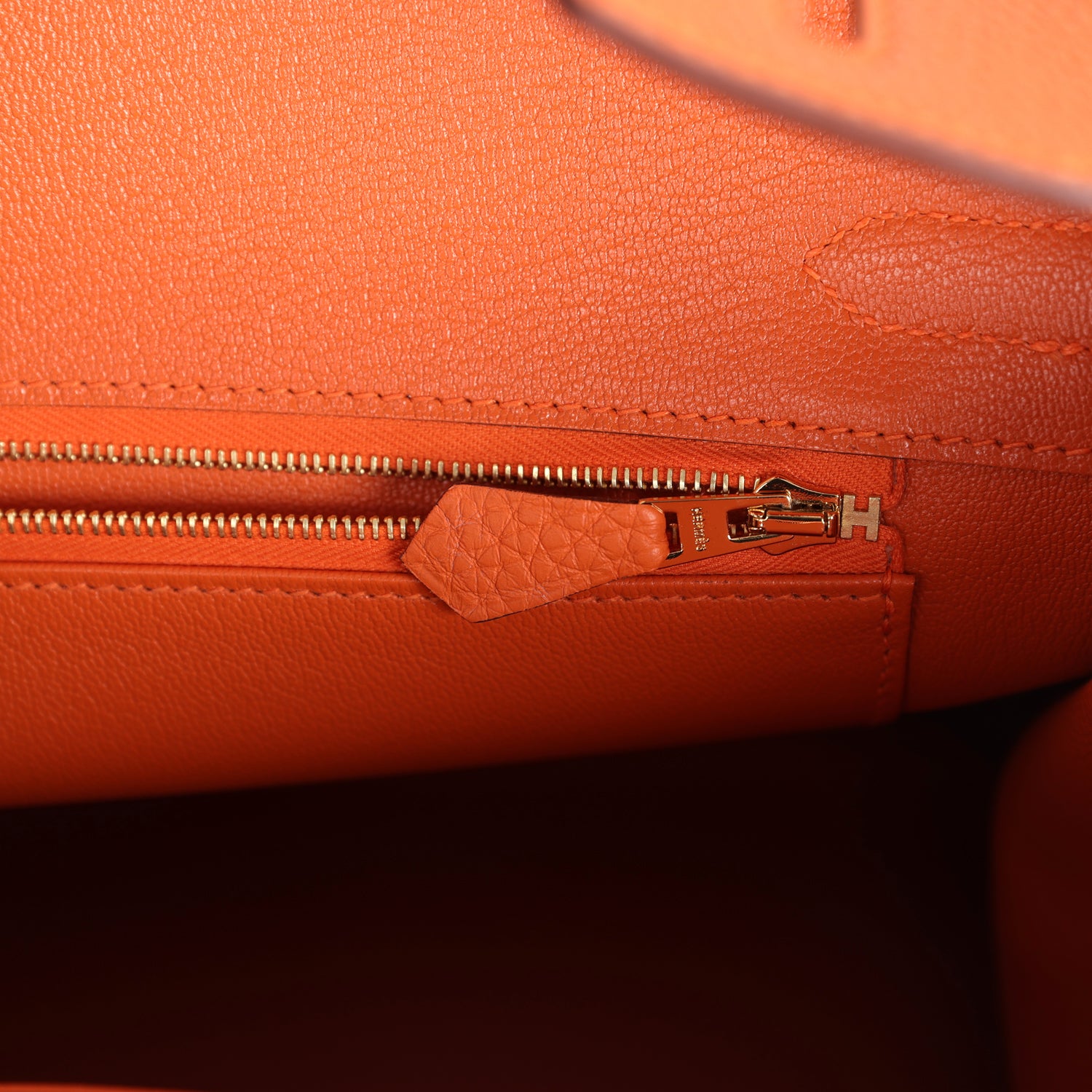 Hermes Birkin 30 Orange Togo Gold Hardware - Image 4