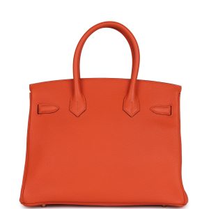 Hermes Birkin 30 Feu Togo Gold Hardware