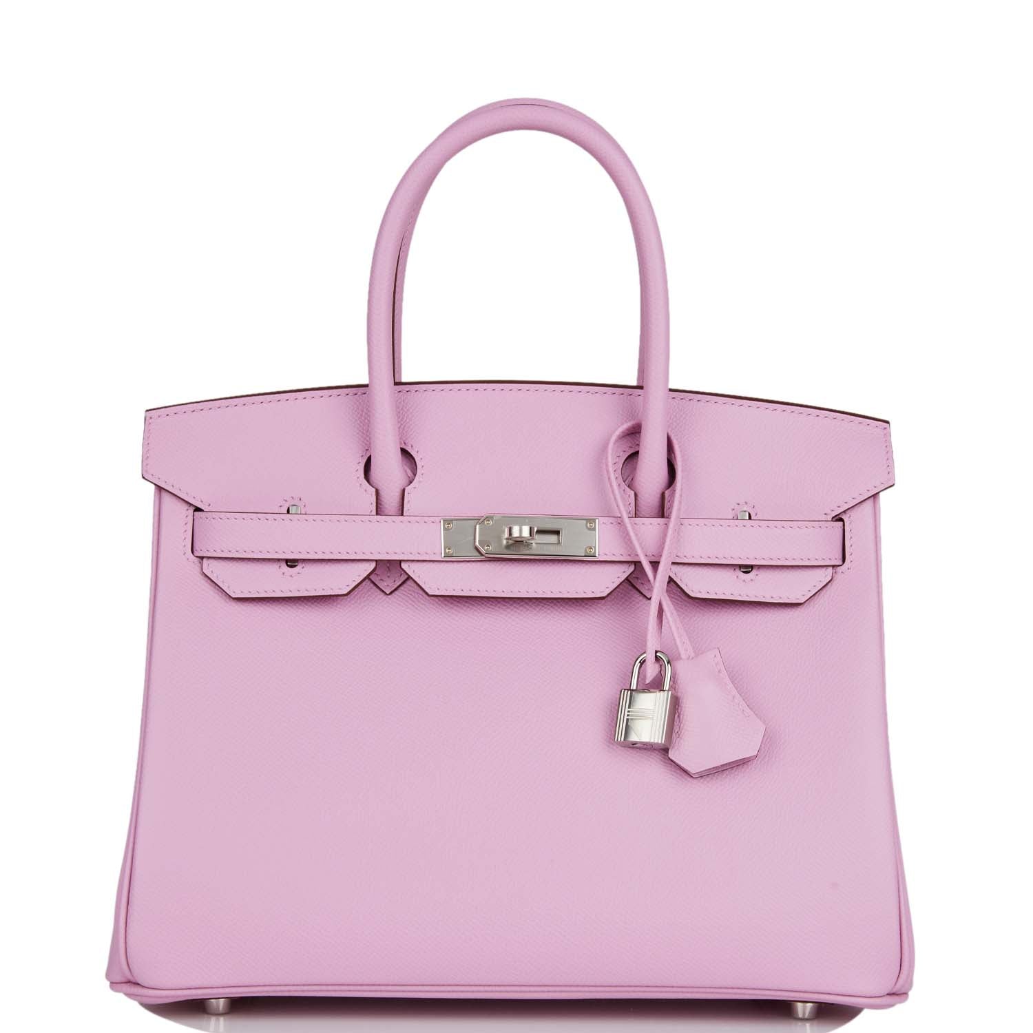 Hermes Birkin 30 Mauve Sylvestre Epsom Palladium Hardware - Image 3