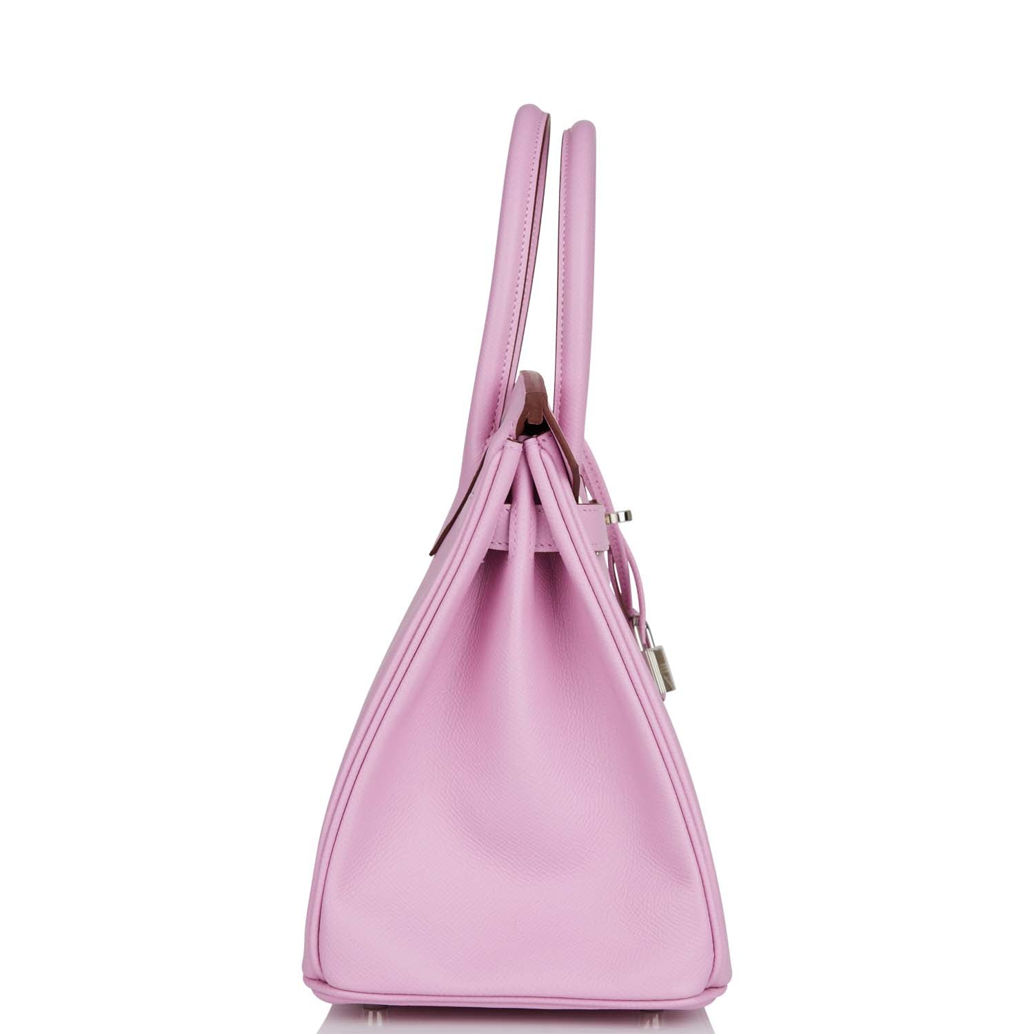 Hermes Birkin 30 Mauve Sylvestre Epsom Palladium Hardware - Image 8