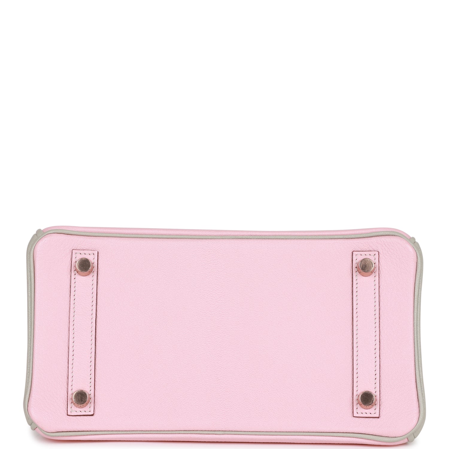 Hermes Special Order (HSS) Birkin 25 Rose Sakura and Gris Perle Chevre Mysore Rose Gold Hardware - Image 5