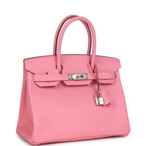 Hermes Birkin 30 Rose Confetti Epsom Palladium Hardware