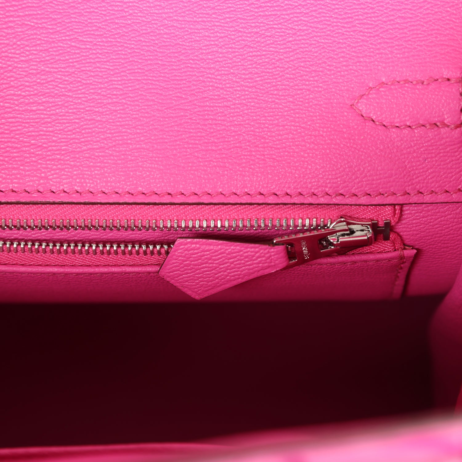 Hermes Birkin 25 Rose Shocking Matte Alligator Palladium Hardware - Image 2