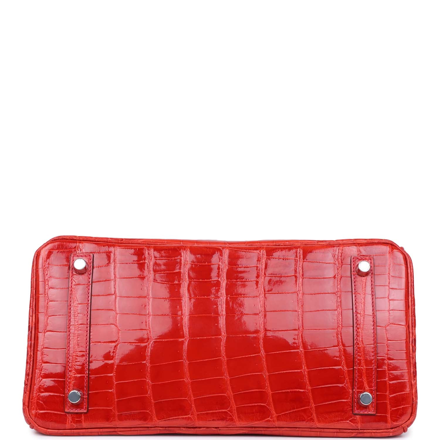 Hermes Birkin 30 Geranium Shiny Niloticus Crocodile Palladium Hardware