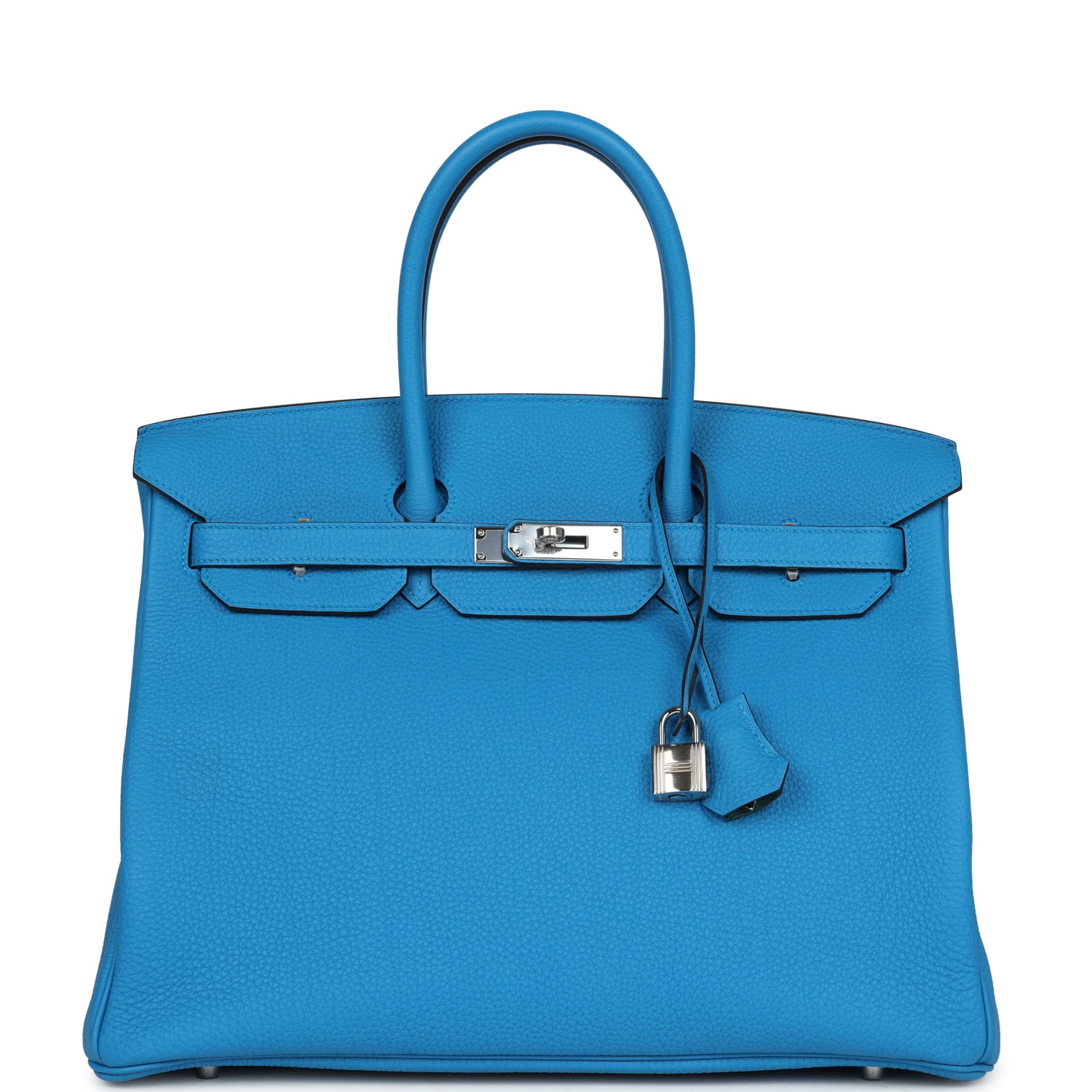 Hermes Birkin 35 Bleu Zanzibar Verso Togo Palladium Hardware - Image 8