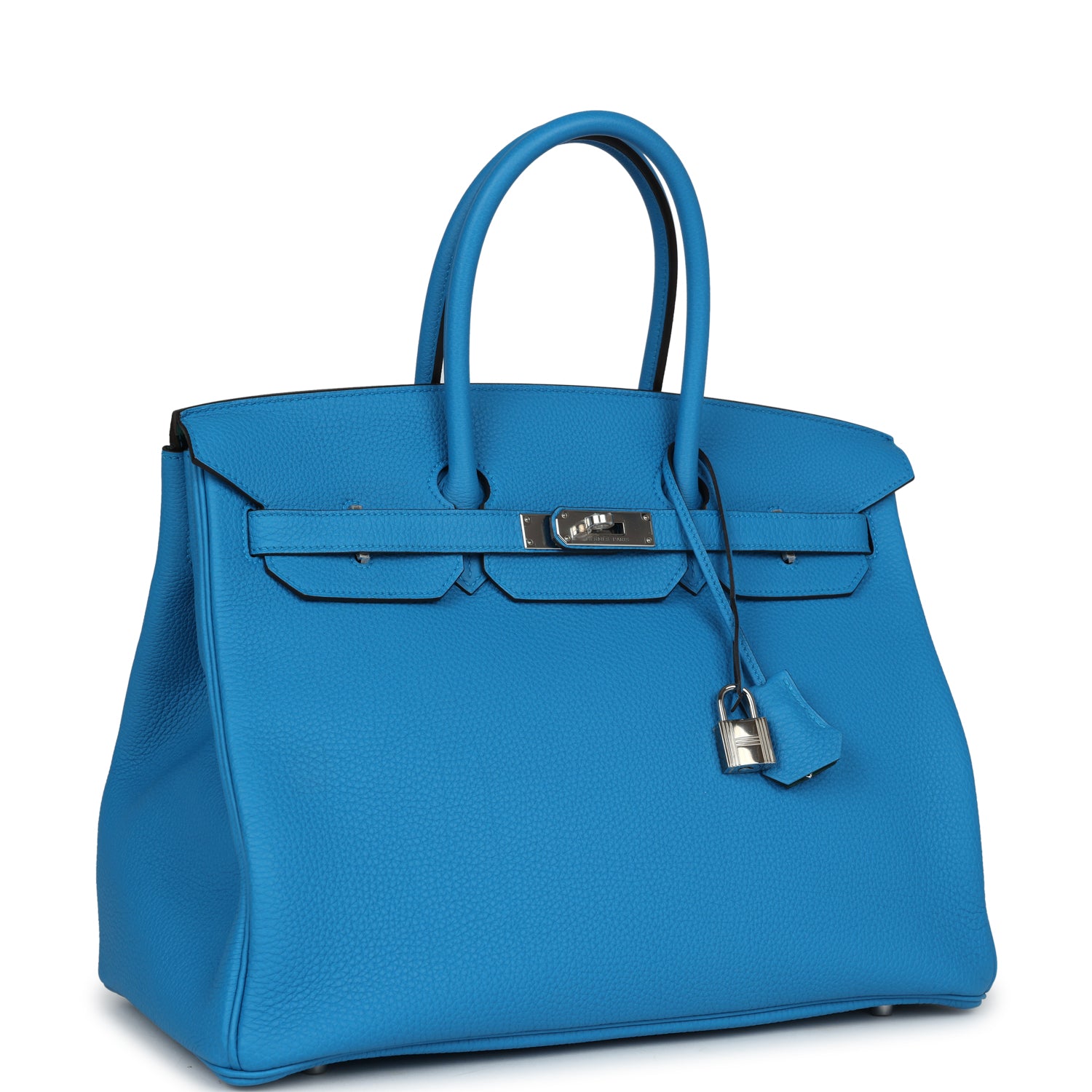 Hermes Birkin 35 Bleu Zanzibar Verso Togo Palladium Hardware - Image 5