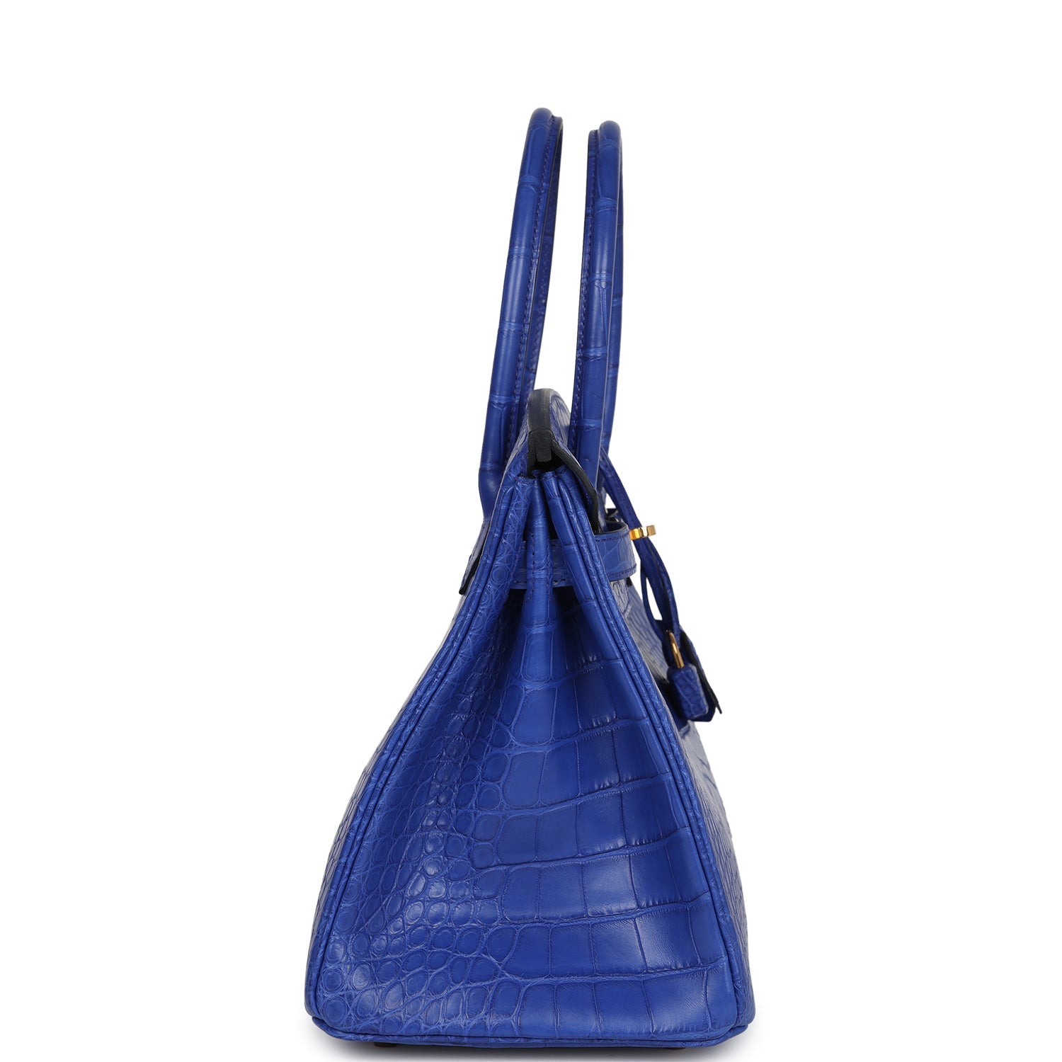 Hermes Birkin 30 Bleu Electric Matte Alligator Gold Hardware - Image 6