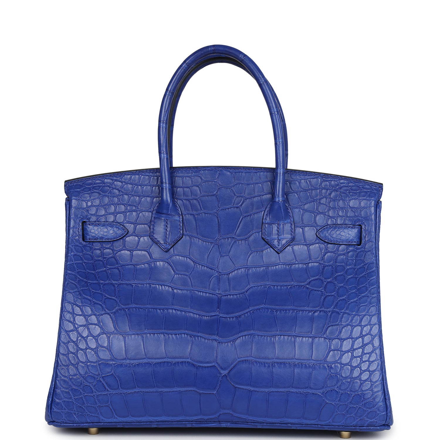 Hermes Birkin 30 Bleu Electric Matte Alligator Gold Hardware - Image 2
