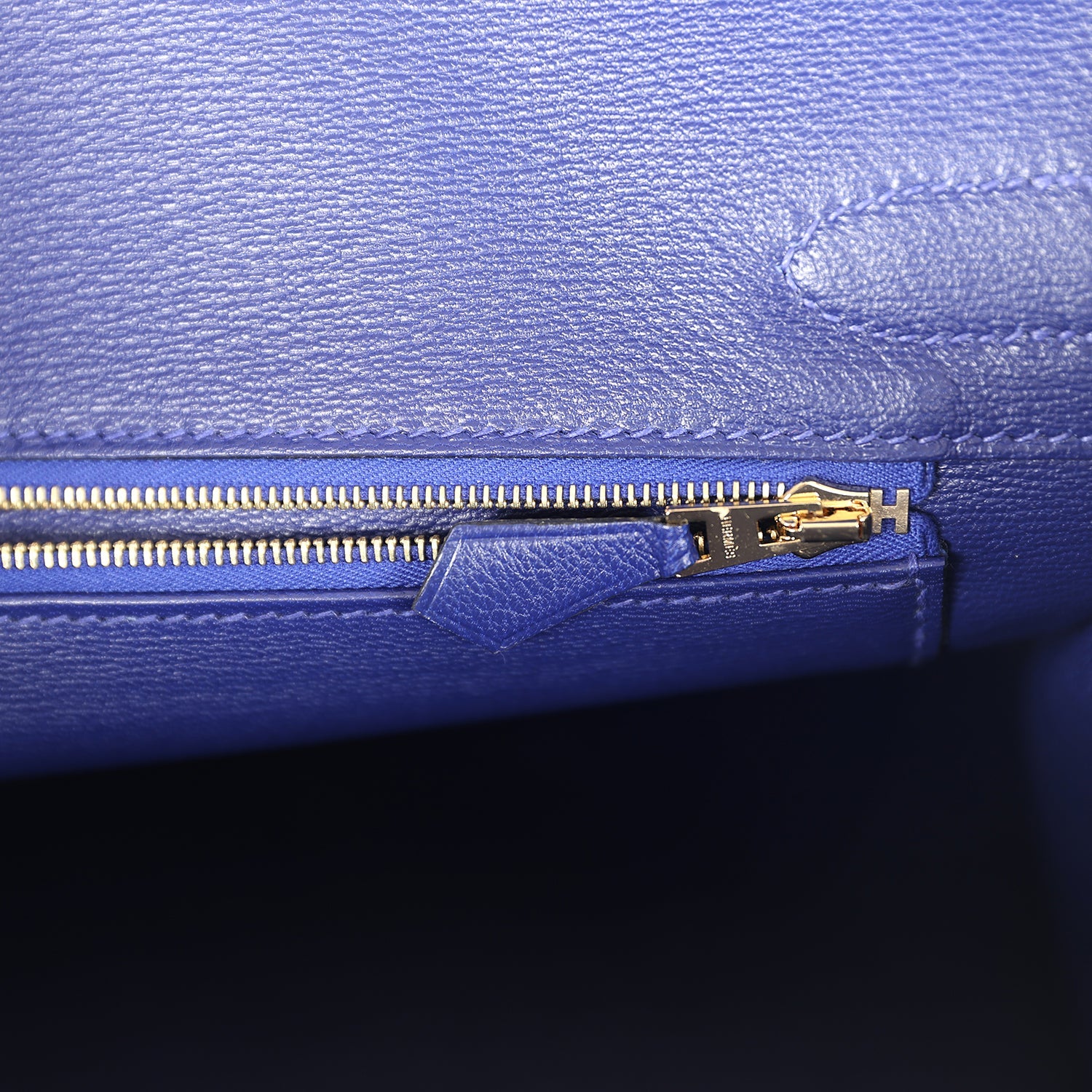 Hermes Birkin 30 Bleu Electric Matte Alligator Gold Hardware - Image 7