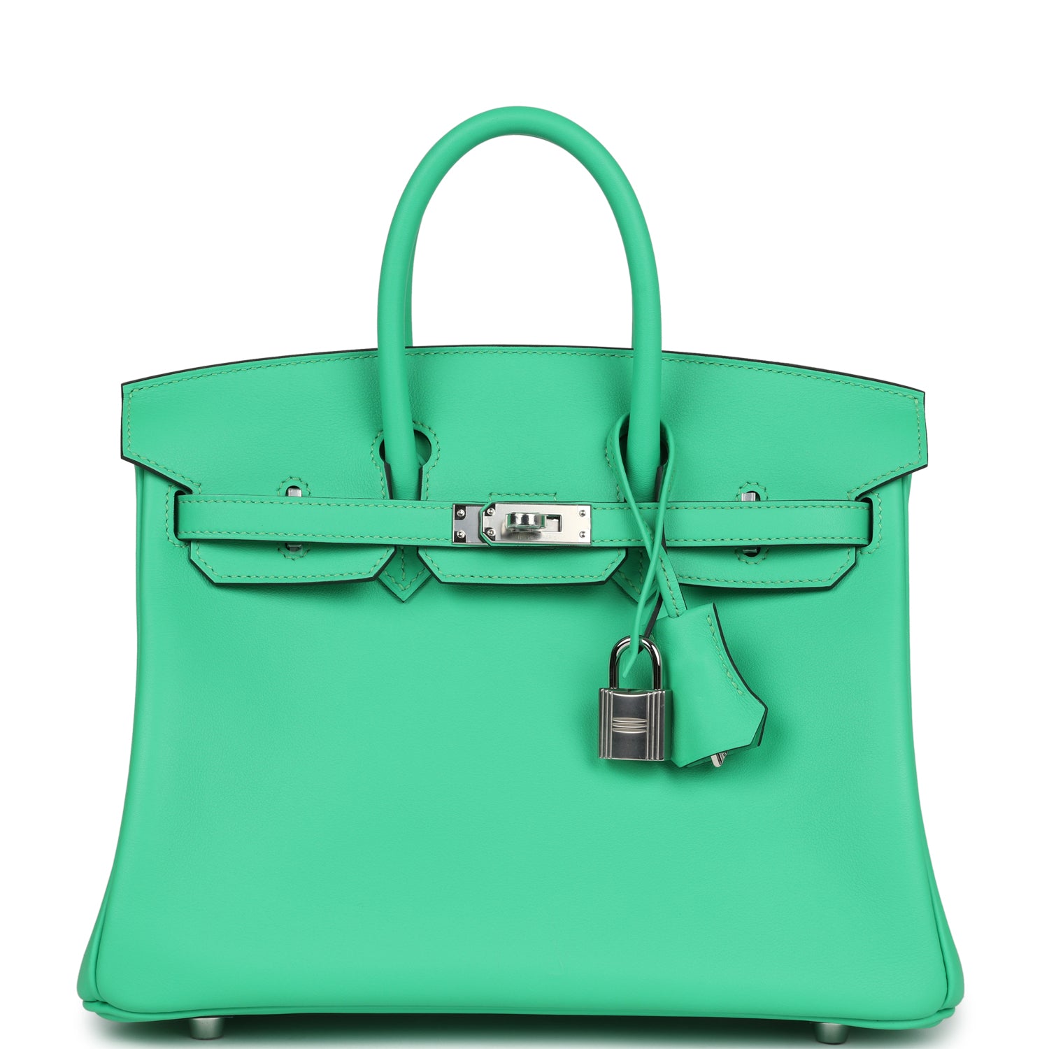 Hermes Birkin 25 Vert Comics Swift Palladium Hardware - Image 3