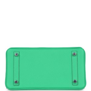 Hermes Birkin 25 Vert Comics Togo and Matte Alligator Touch Palladium Hardware