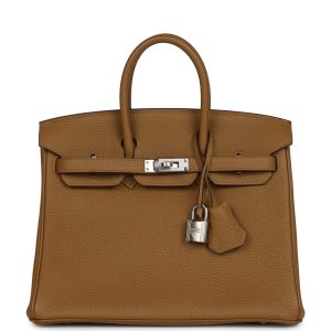 Hermes Birkin 25 Bronze D’or Verso Togo Palladium Hardware