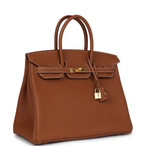 Hermes Birkin 35 Gold Togo Gold Hardware