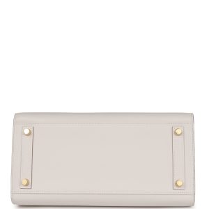 Hermes Birkin Sellier 30 Gris Pale Epsom Gold Hardware