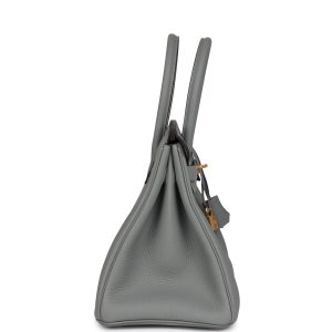 Hermes Birkin 30 Gris Mouette Togo Gold Hardware