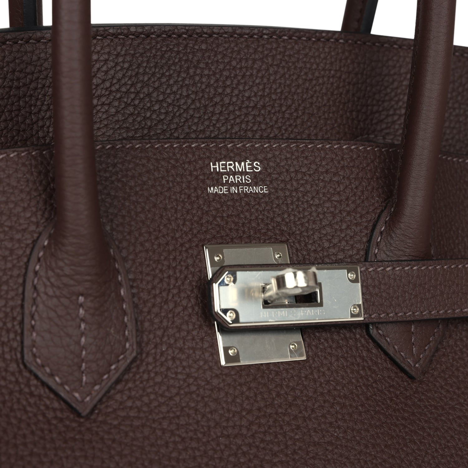 Hermes Birkin 35 Chocolate Togo Palladium Hardware - Image 7