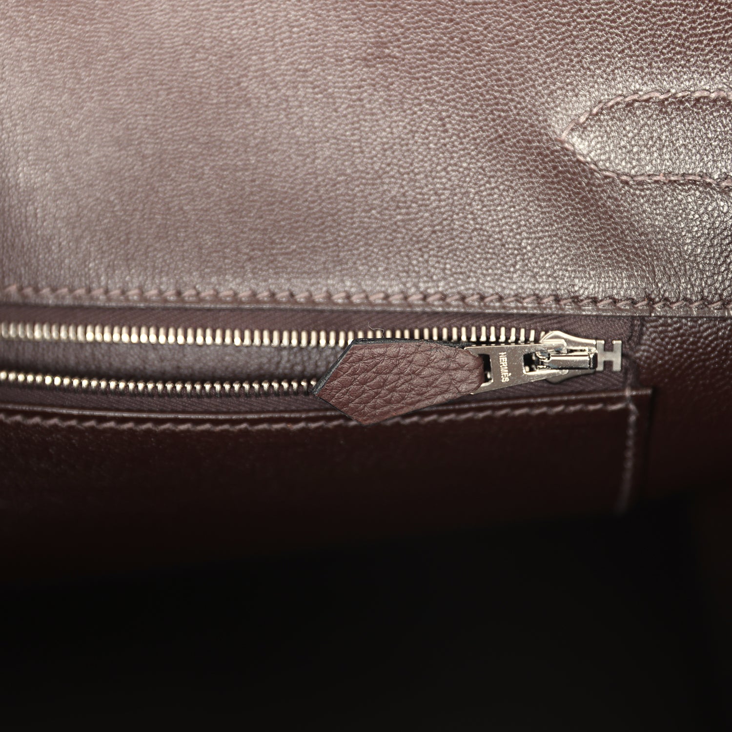 Hermes Birkin 35 Chocolate Togo Palladium Hardware - Image 8