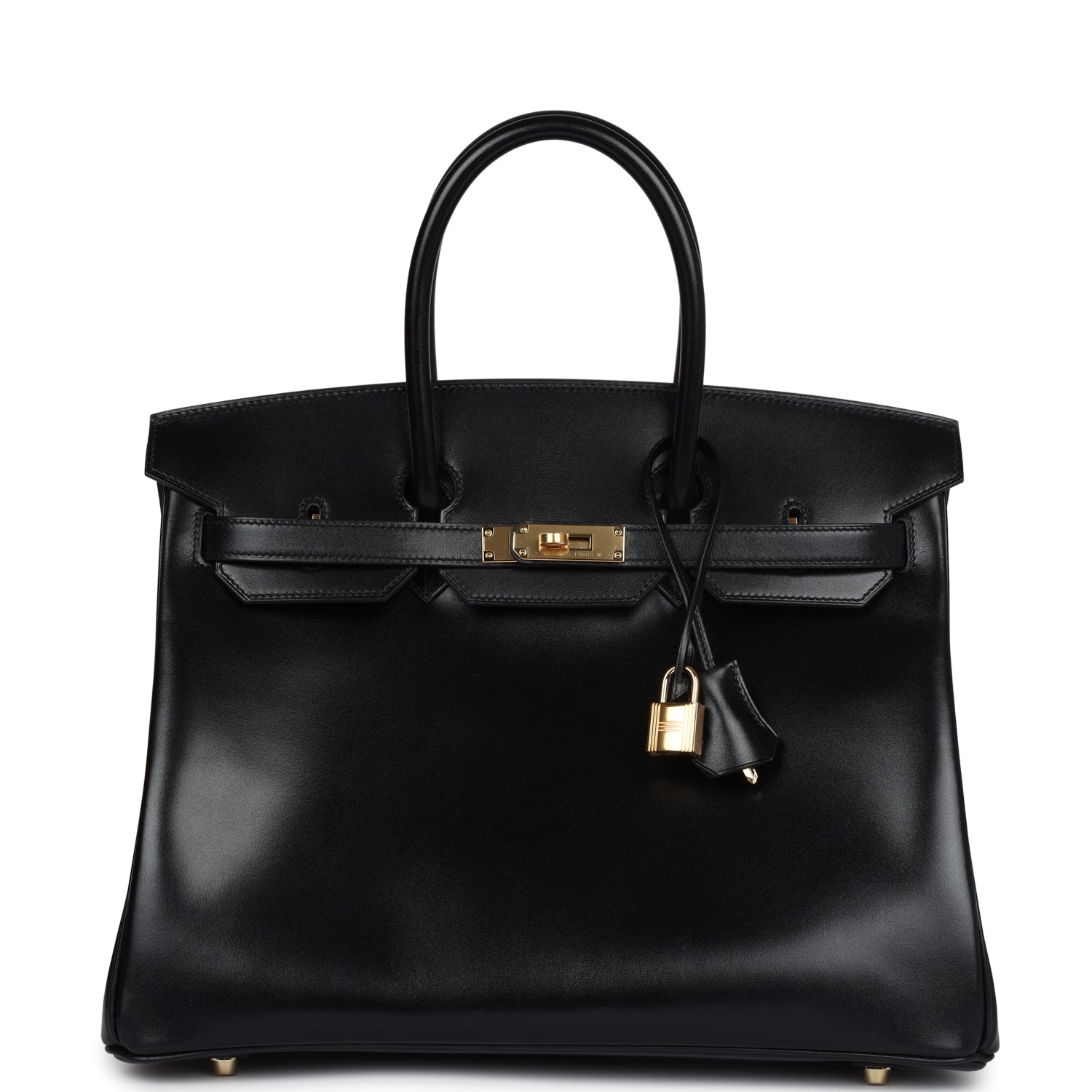 Hermes Birkin 35 Black Box Gold Hardware - Image 3