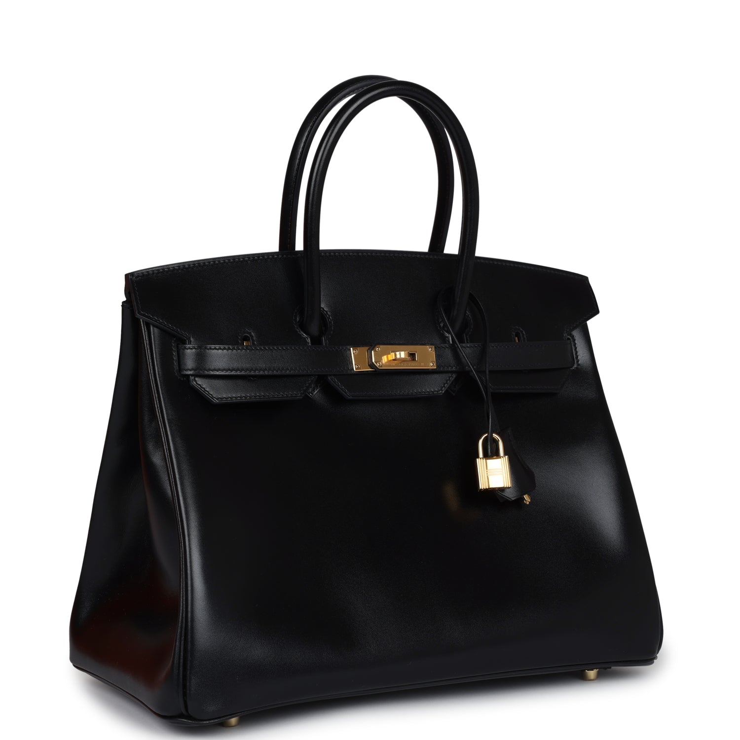 Hermes Birkin 35 Black Box Gold Hardware - Image 8