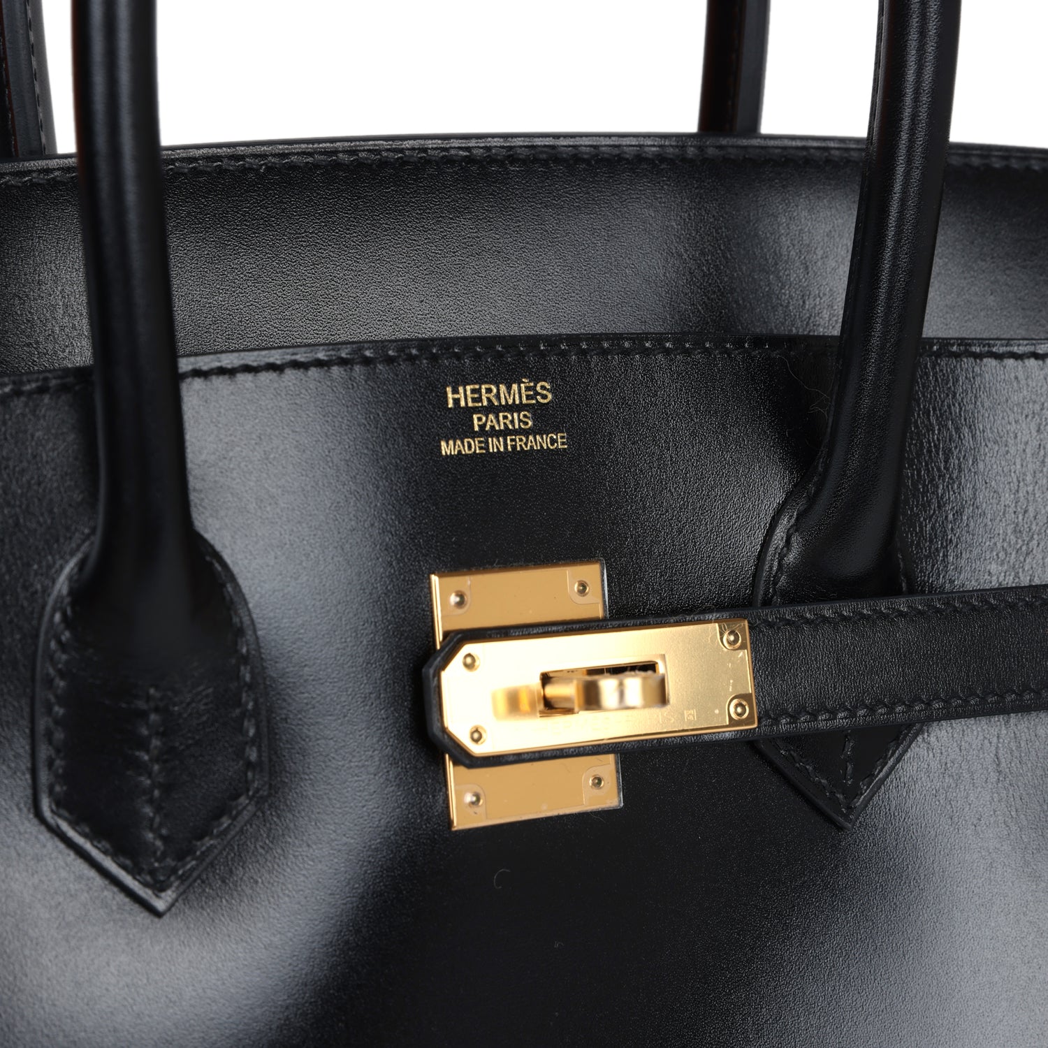 Hermes Birkin 35 Black Box Gold Hardware - Image 2