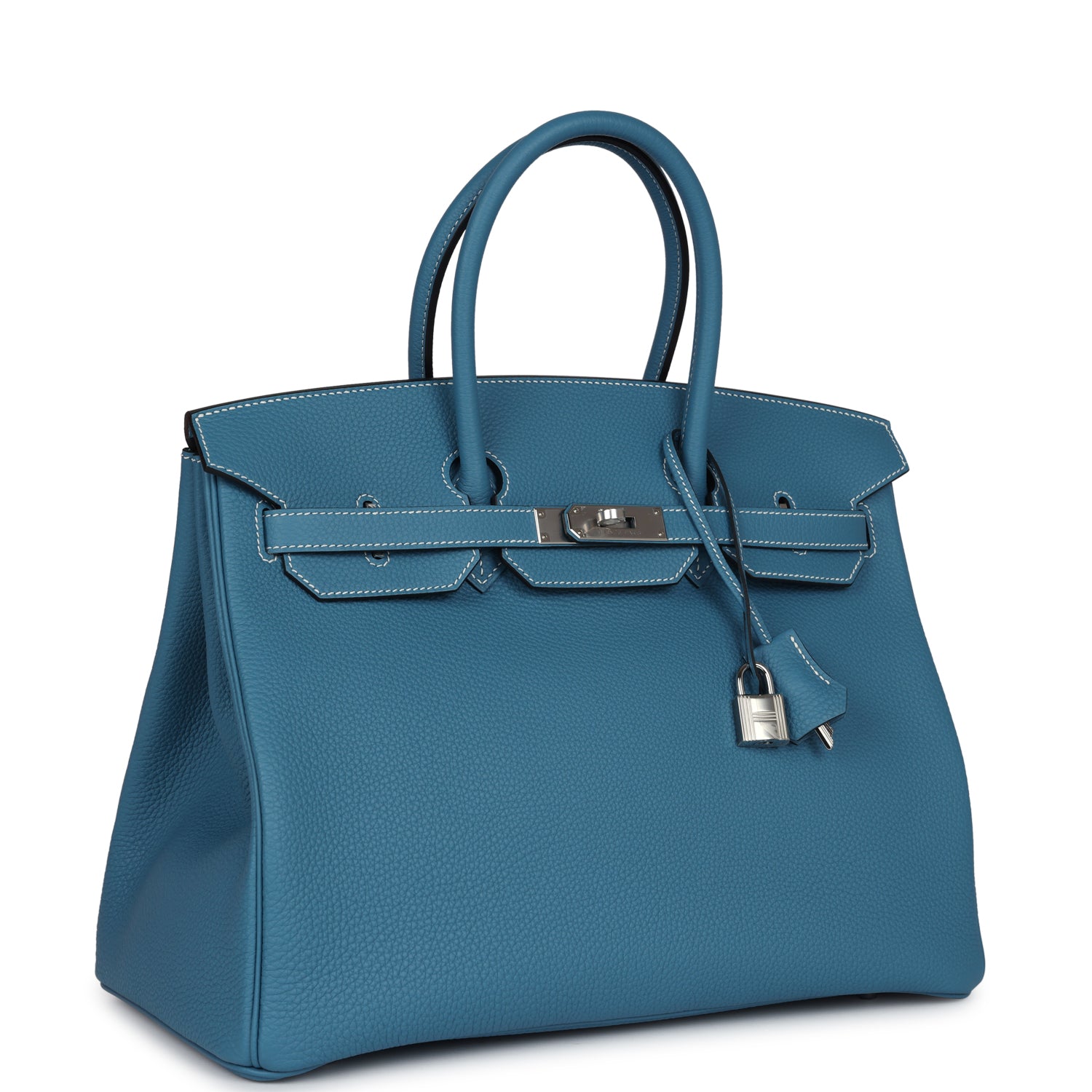Hermes Birkin 35 Blue Jean Togo Palladium Hardware - Image 7