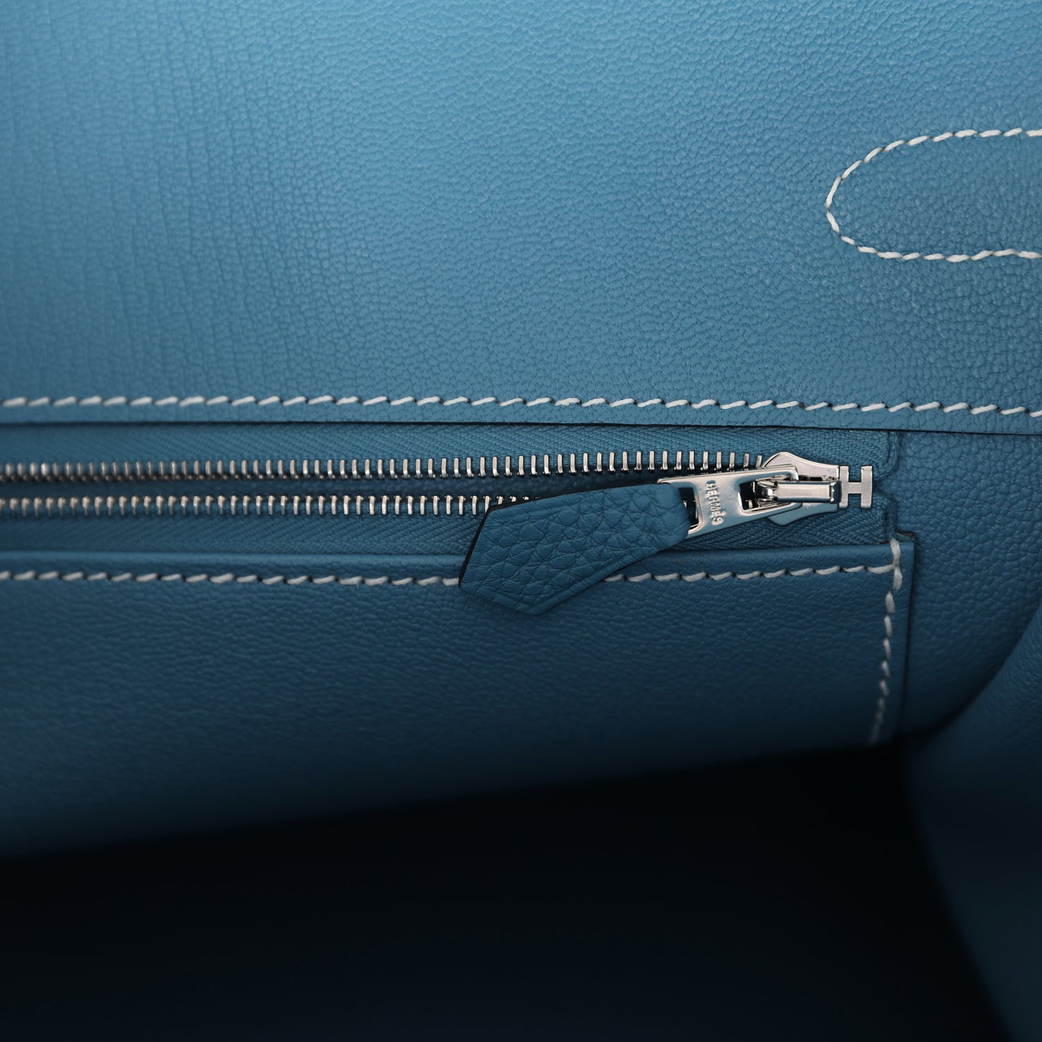 Hermes Birkin 35 Blue Jean Togo Palladium Hardware - Image 2