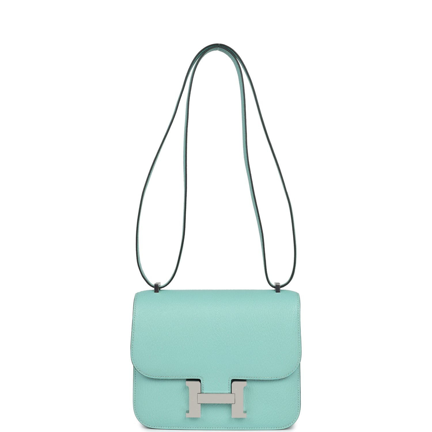 Hermes Constance 18 Aqua Chevre Palladium Hardware - Image 4