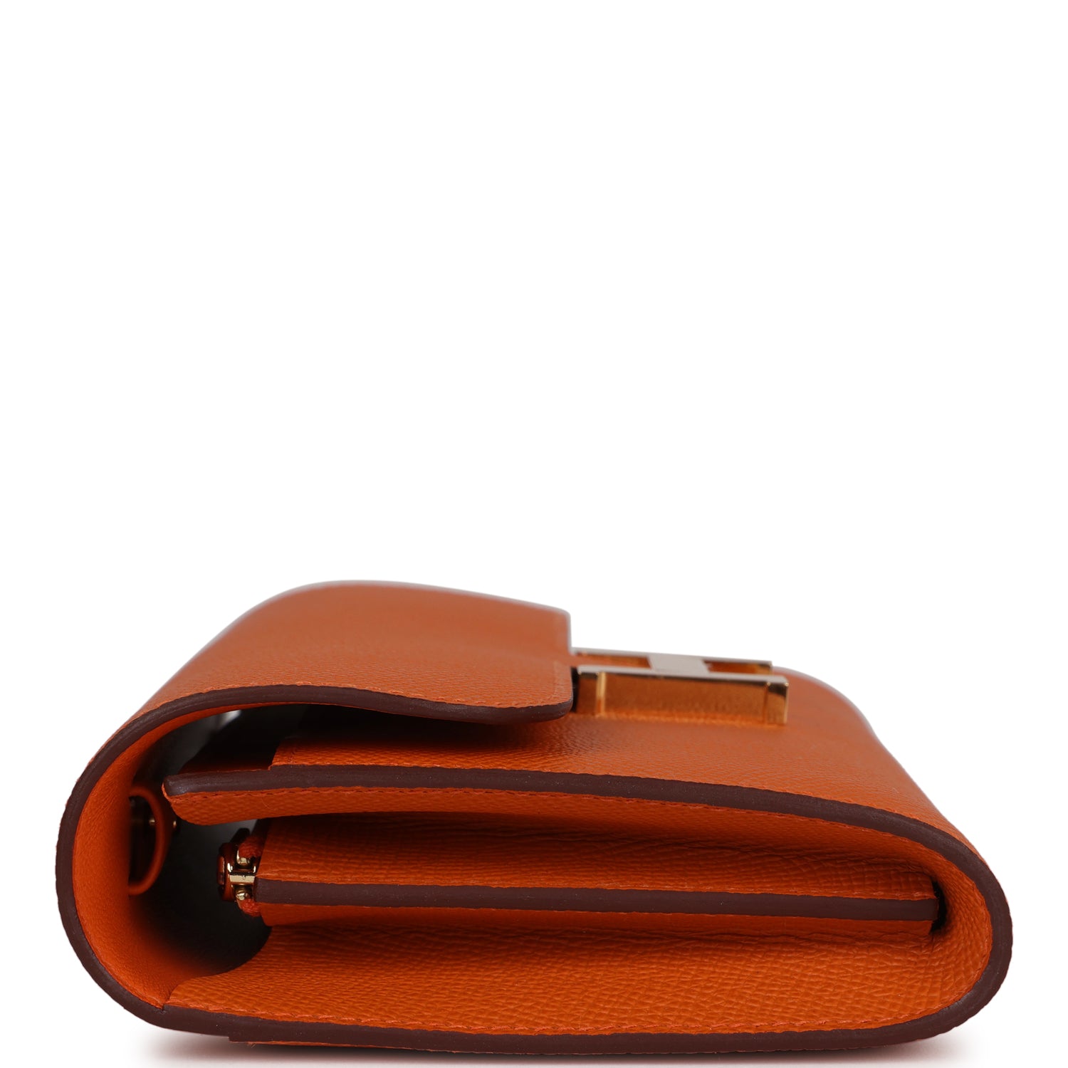 Hermes Constance Wallet To Go Orange Epsom Gold Hardware - Image 3