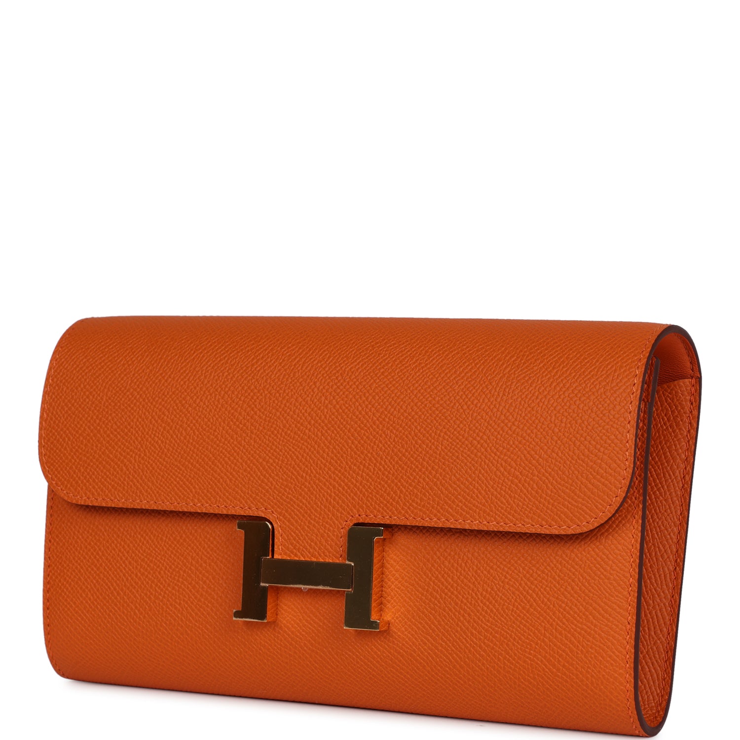 Hermes Constance Wallet To Go Orange Epsom Gold Hardware - Image 5