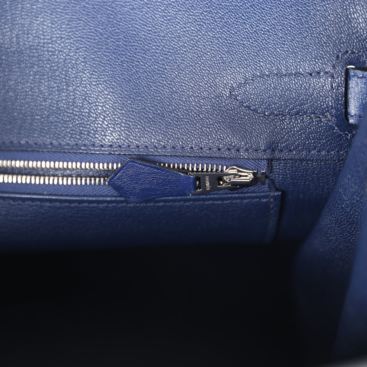 Hermes Birkin 30 Bleu Saphir Box Palladium Hardware - Image 4