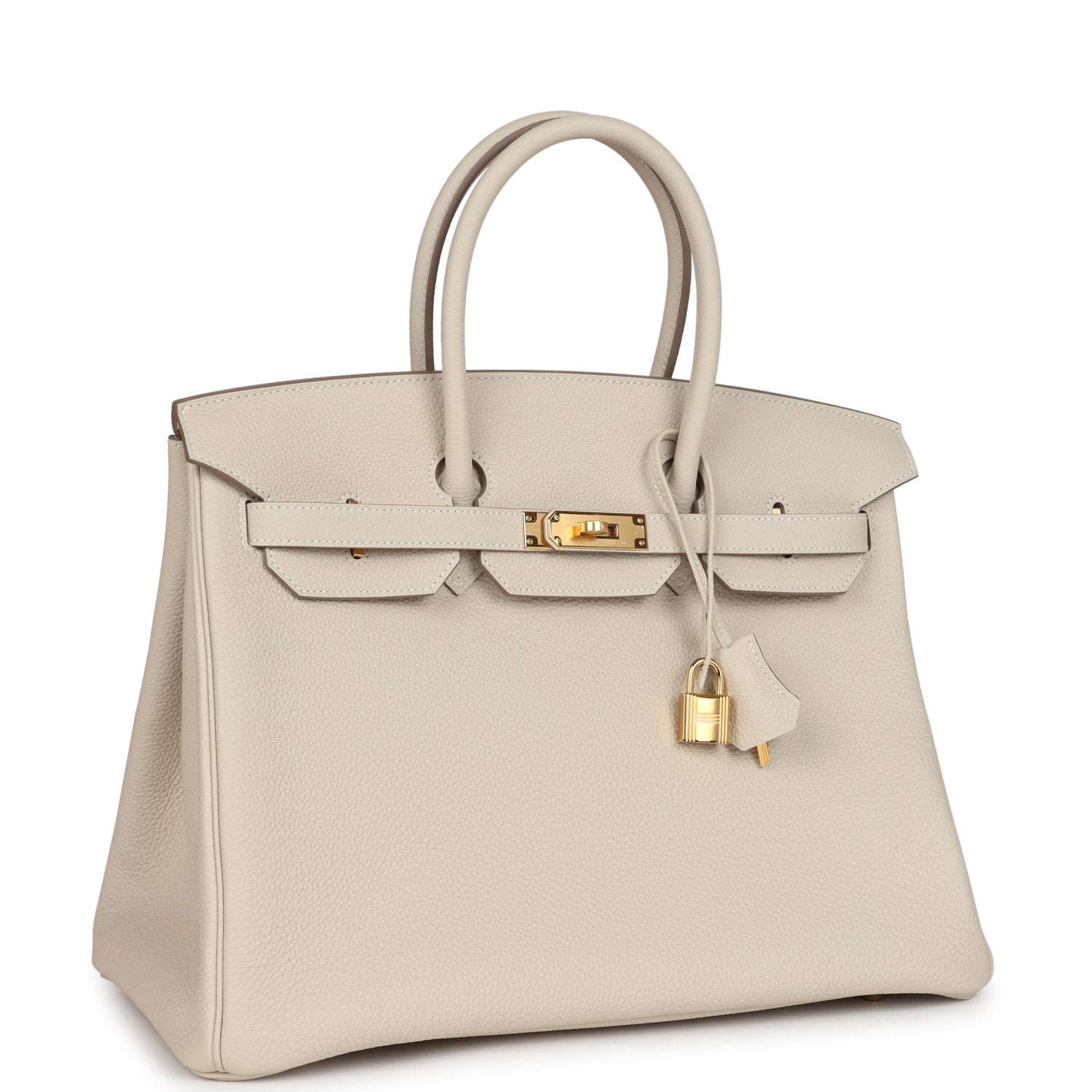 Hermes Birkin 35 Craie Togo Gold Hardware - Image 6