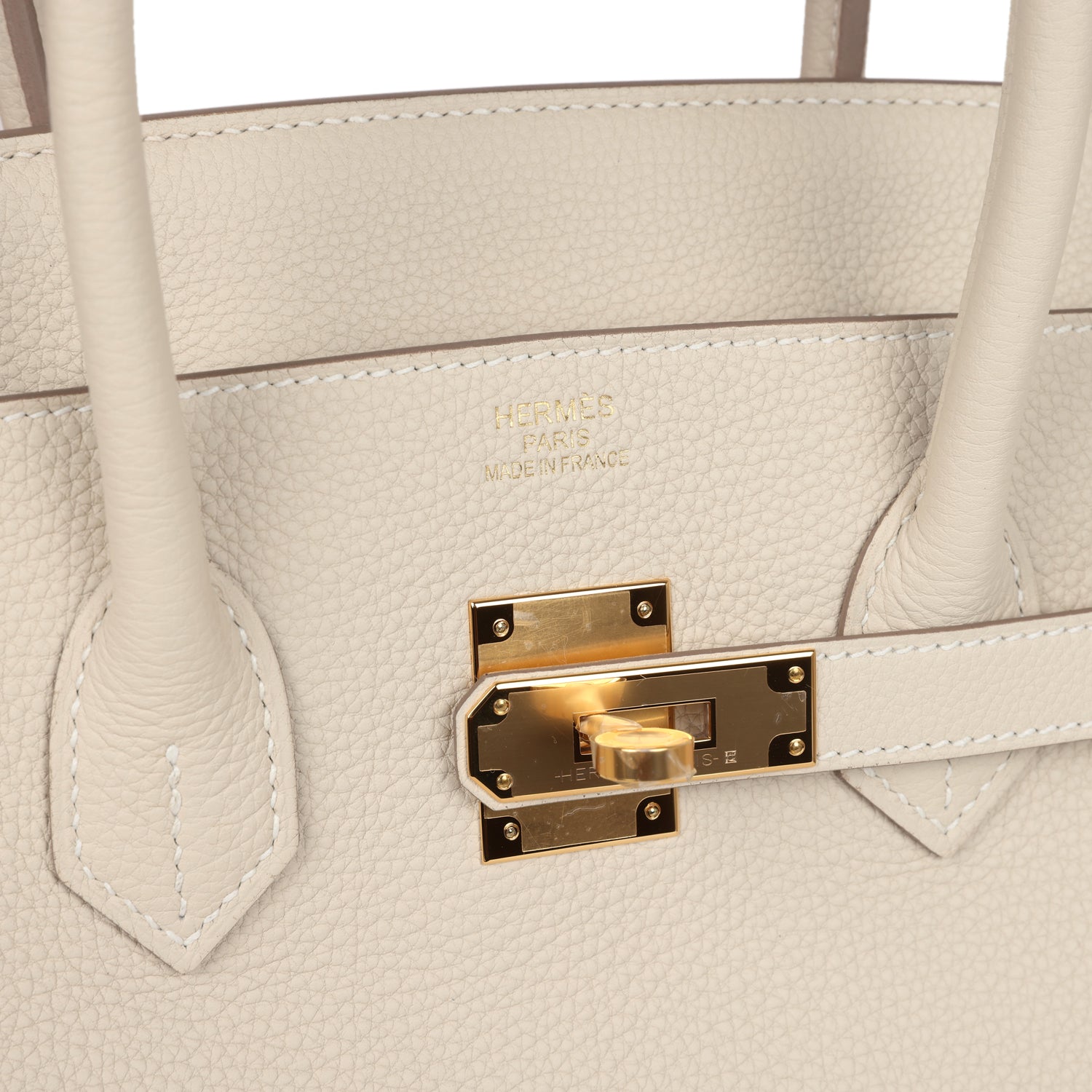 Hermes Birkin 35 Craie Togo Gold Hardware - Image 4