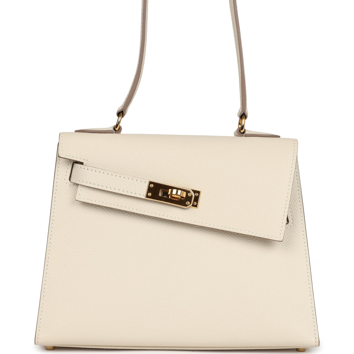 Hermes Kelly Sellier en Desordre 20 Craie Epsom Gold Hardware - Image 6