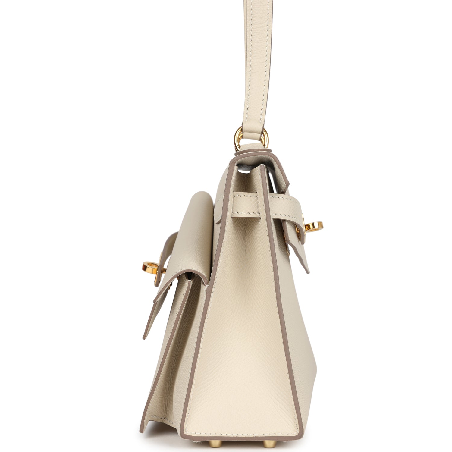 Hermes Kelly Sellier en Desordre 20 Craie Epsom Gold Hardware - Image 5