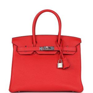 Hermes Birkin 30 Rouge de Coeur Togo Palladium Hardware