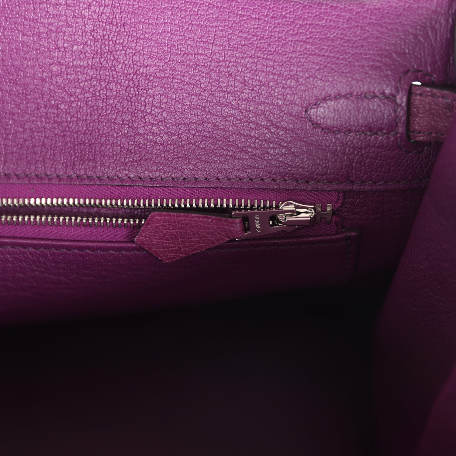 Hermes Birkin 25 Anemone Ostrich Palladium Hardware - Image 4