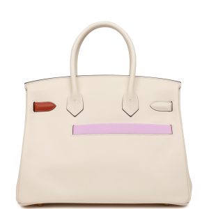 Hermes Colormatic Birkin 30 Nata, Chai and Cuivre Swift Gold Hardware