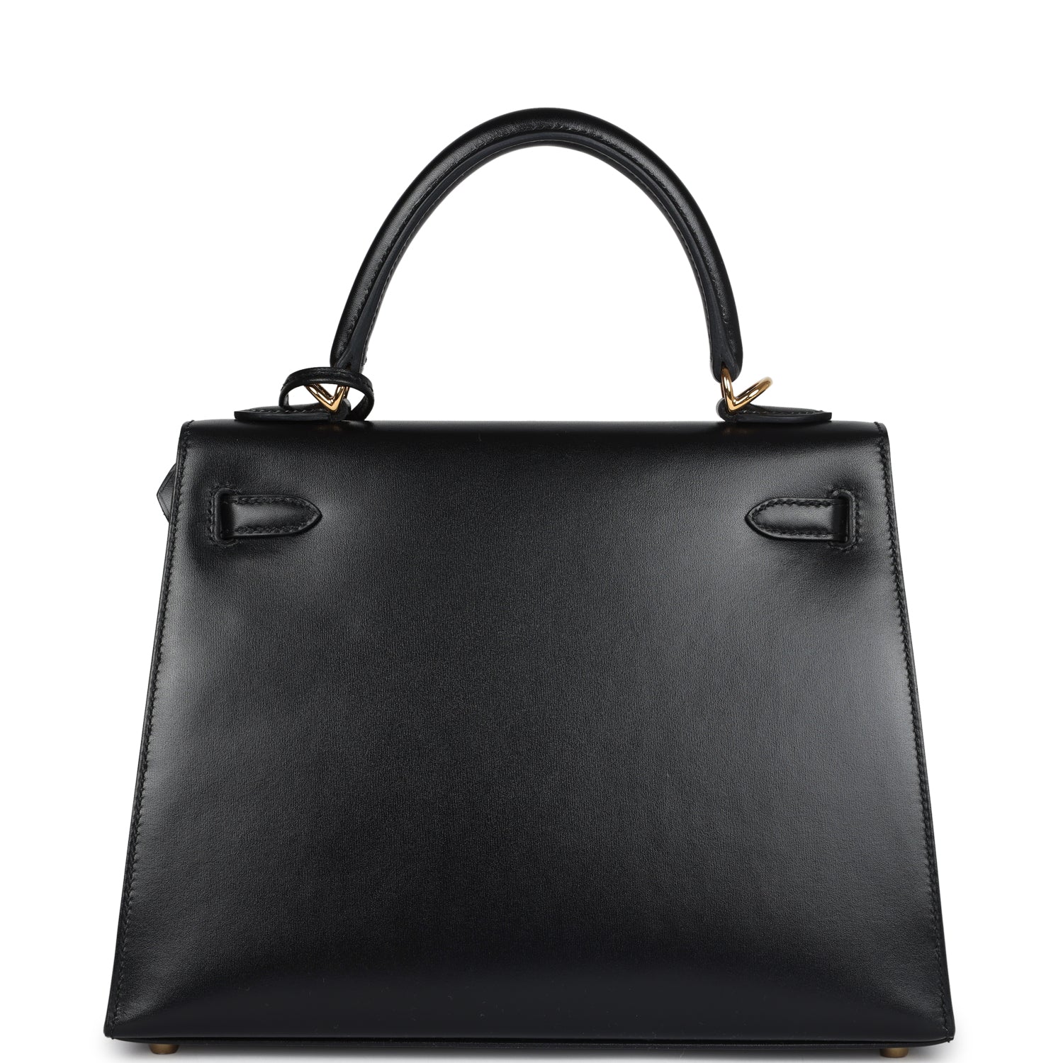 Hermes Kelly Sellier 25 Black Box Gold Hardware
