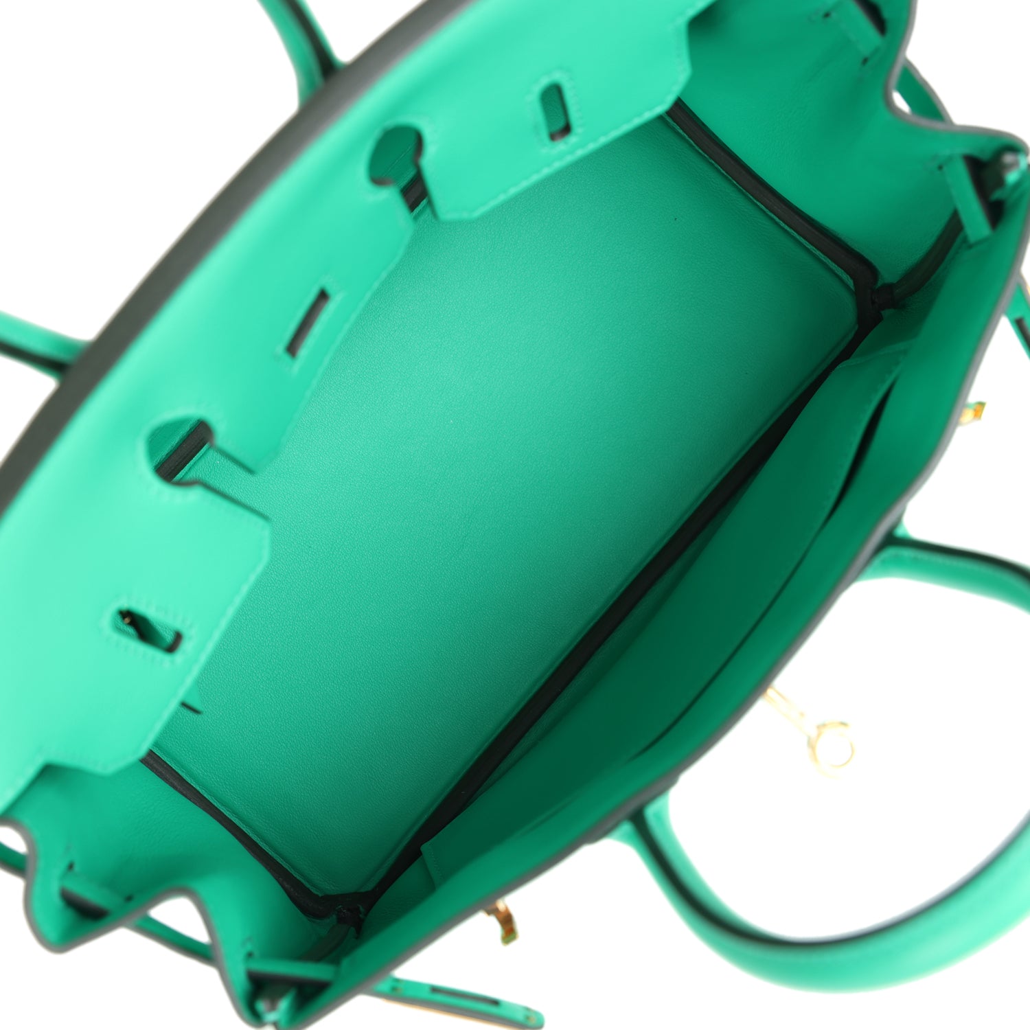 Hermes Birkin 25 Menthe Swift Gold Hardware - Image 2