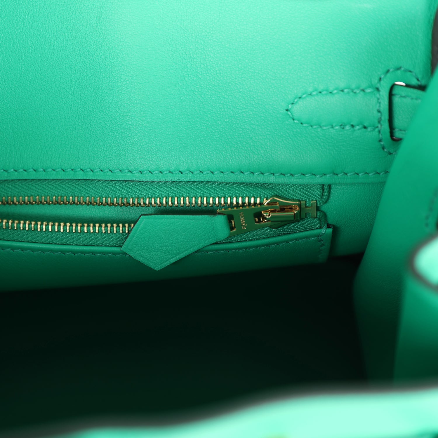 Hermes Birkin 25 Menthe Swift Gold Hardware - Image 7