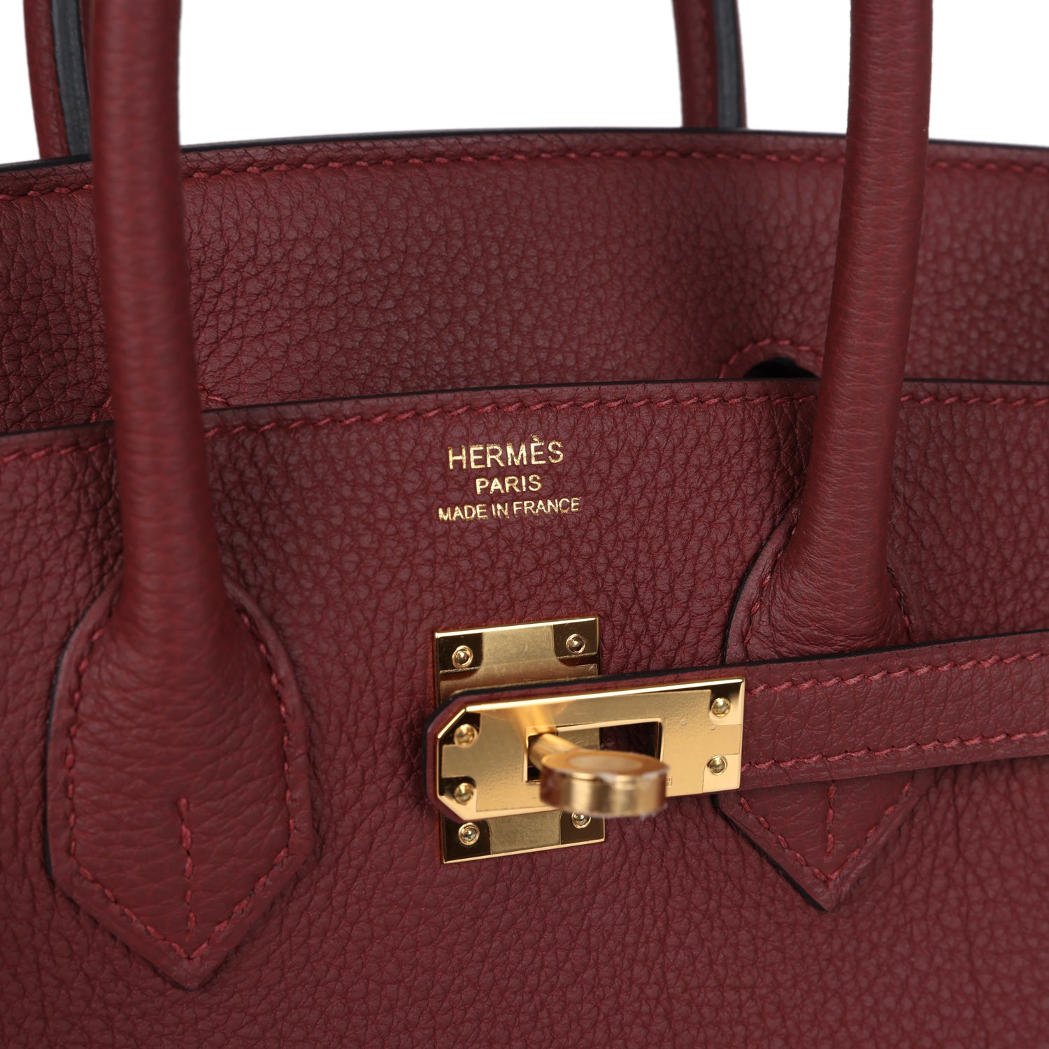 Hermes Birkin 25 Rouge H Togo Gold Hardware - Image 6